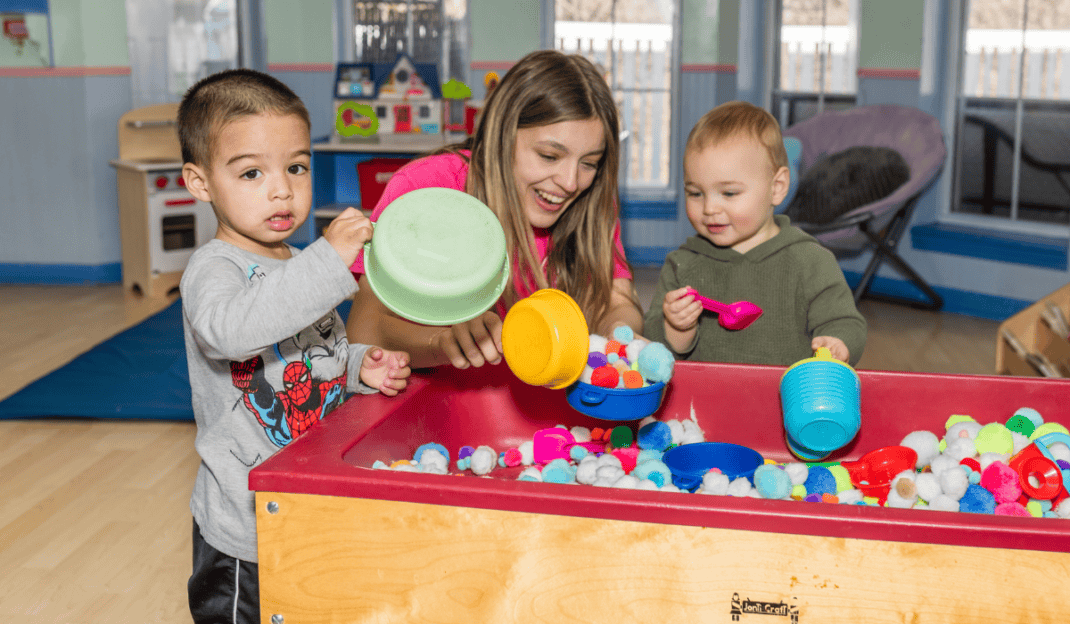 Children exploring and learning together at The Growing Years Cary, NC using Creative Curriculum