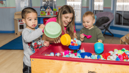 Children exploring and learning together at The Growing Years Cary, NC using Creative Curriculum